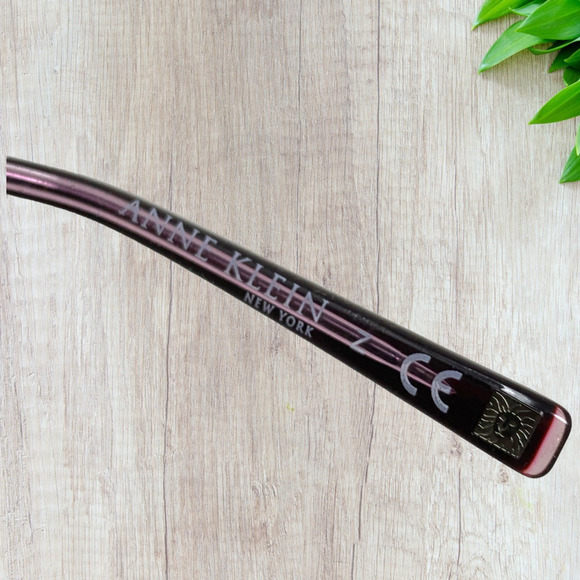 Anne Klein Purple Cat Eye Half Rim Eyeglasses Frames Only AK9115 560 50-16-135 - Picture 7 of 10